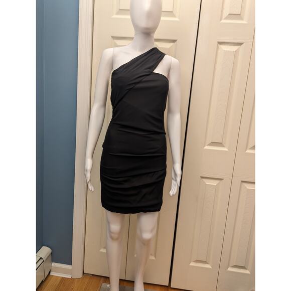 Rag & Bone Dress Size 2 Silk One Shoulder Wedding Guest Formal Date Night LBD - Picture 3 of 10